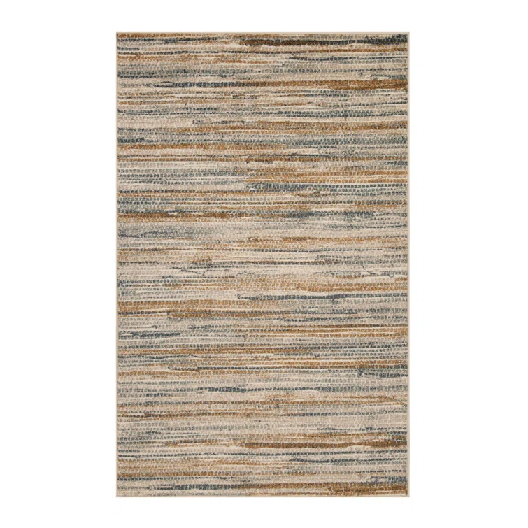 Modern Abstract Area Rug in Gold