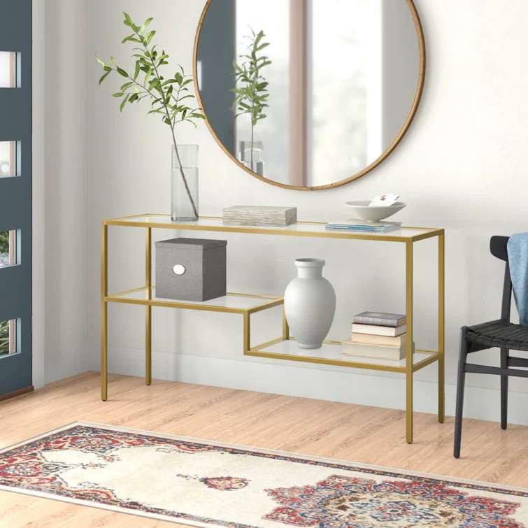 Lovett Glass Top Console Table