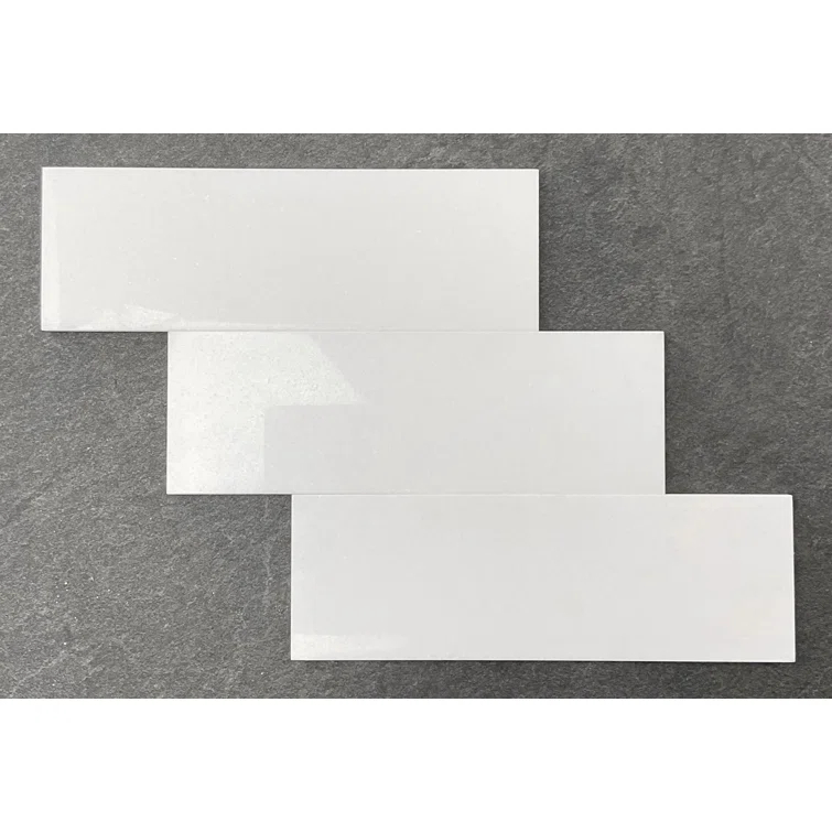 4" x 12" Thassos White Marble Subway Wall & Floor Tile