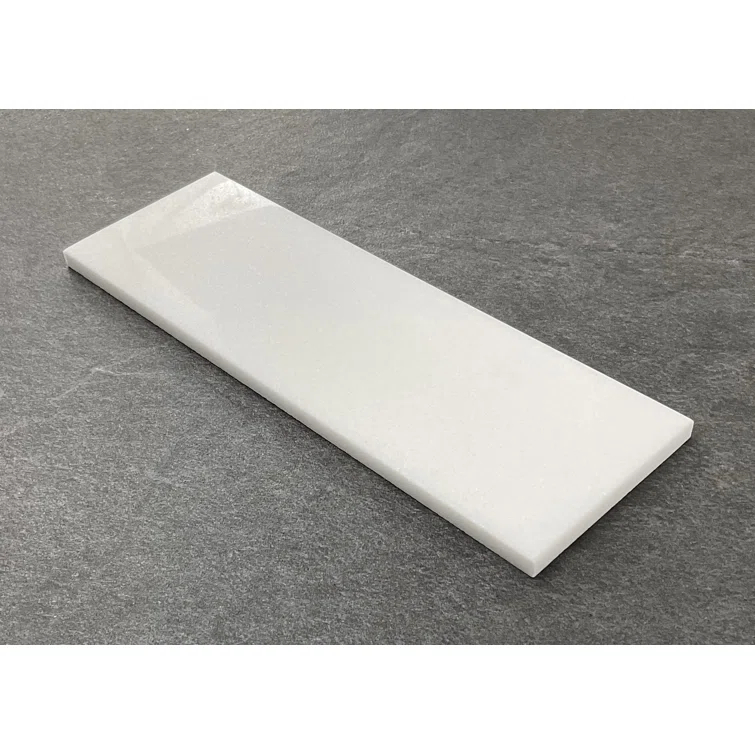 4" x 12" Thassos White Marble Subway Wall & Floor Tile