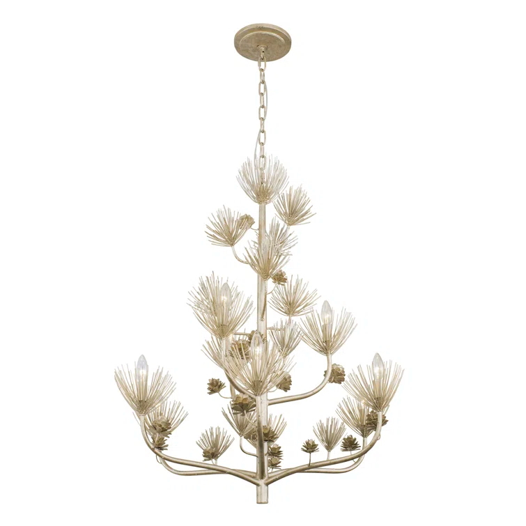 9 - Light Dimmable Tiered Chandelier
