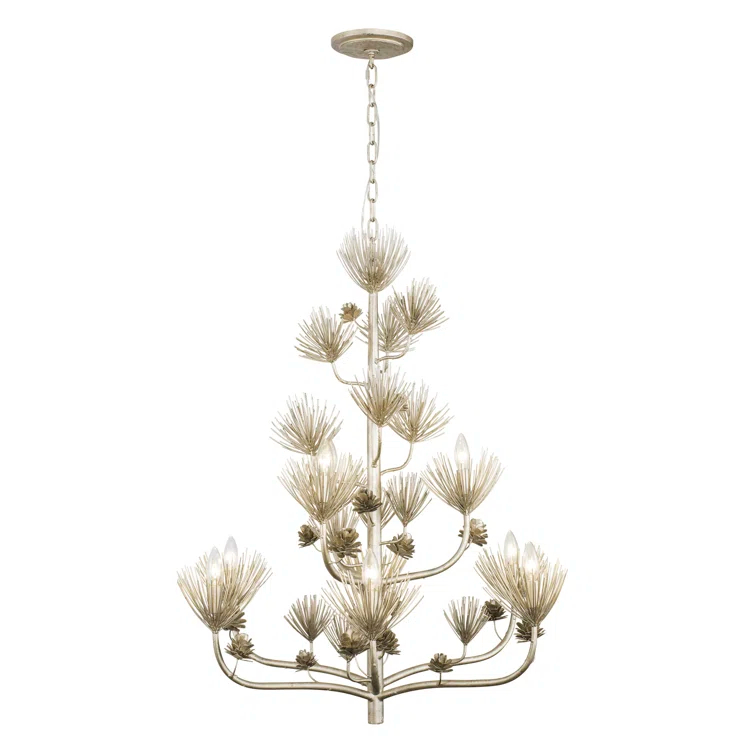 9 - Light Dimmable Tiered Chandelier