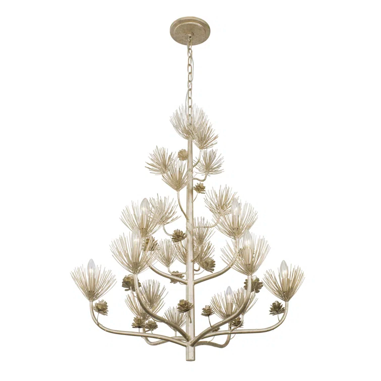 9 - Light Dimmable Tiered Chandelier