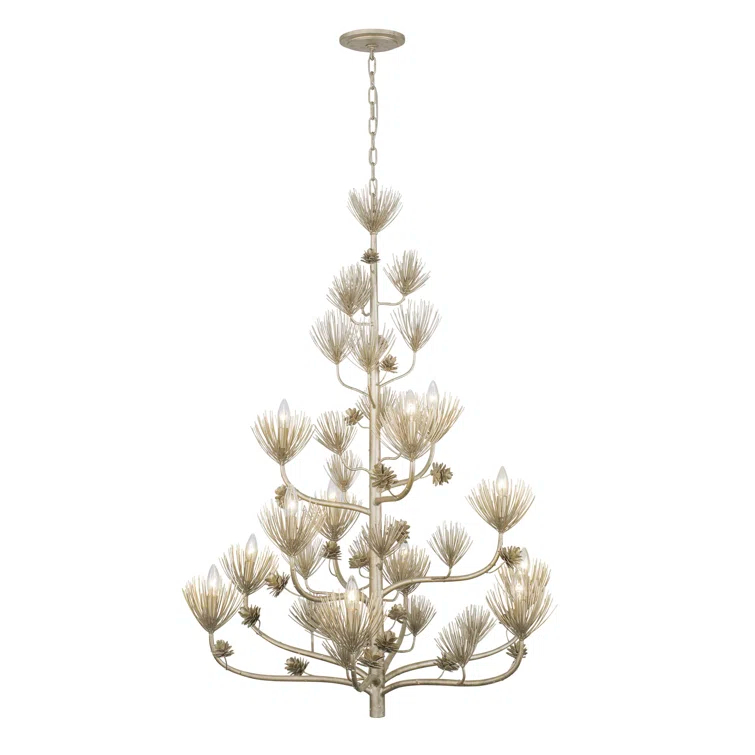 12 - Light Dimmable Tiered Chandelier
