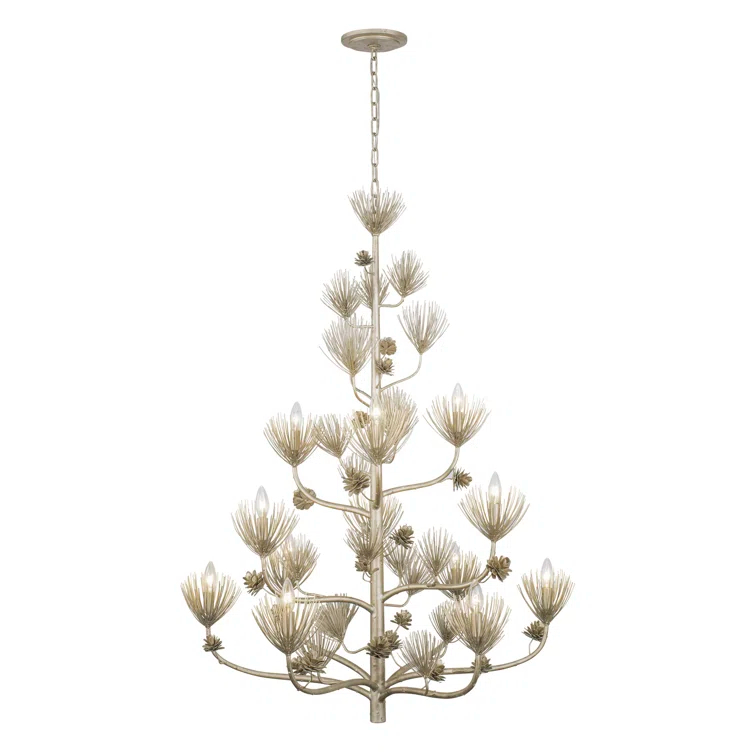 12 - Light Dimmable Tiered Chandelier