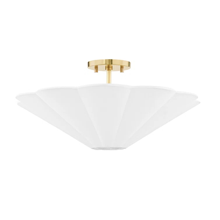 Gabin Semi-Flush Mount Light - Antique Brass / 20.25" Dia