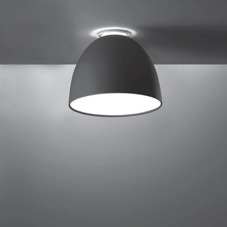 Gloss Grey Aluminum Indoor/Outdoor LED Bowl Light