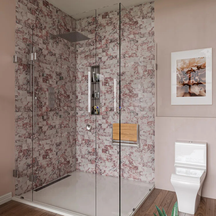 Vertical Stainless Steel Triple Shower Niche