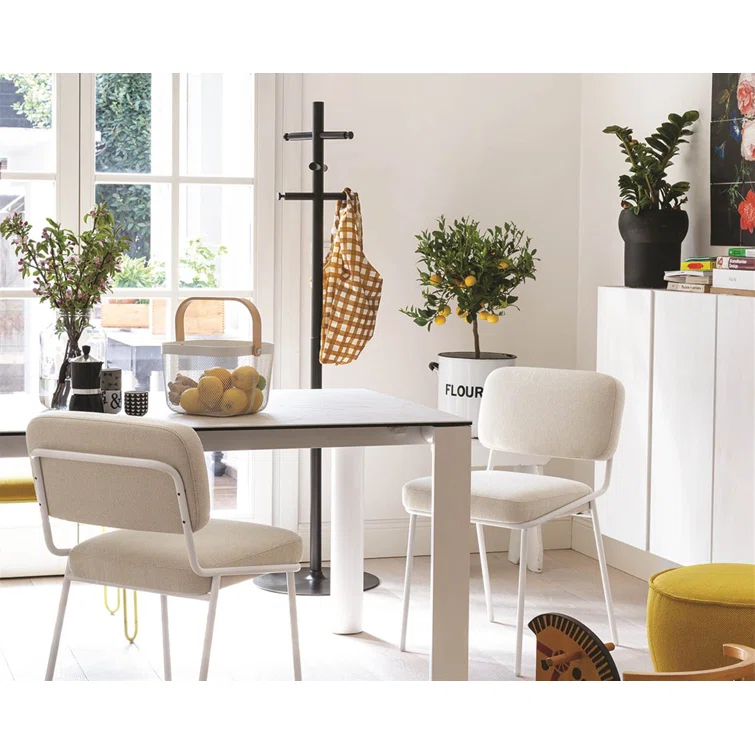 Sixty Upholstered Dining Chair with Metal Frame