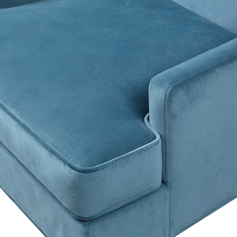 Anna Martha Stewart Anna Velvet Armchair with Lumbar Pillow