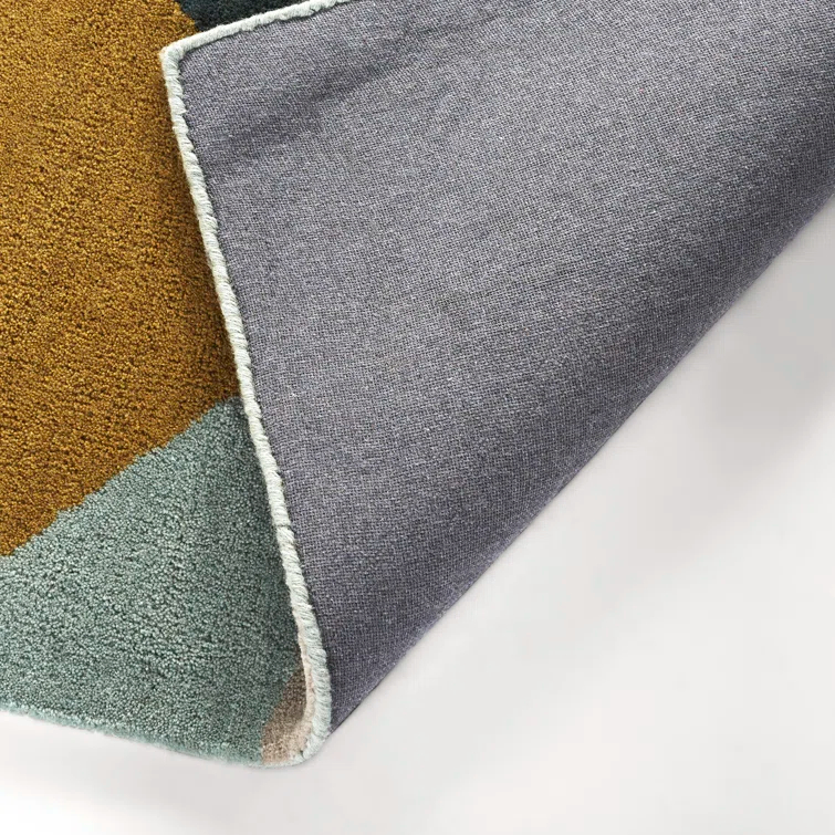 Eton Hand Tufted Wool Yellow/Gray/Orange Rug