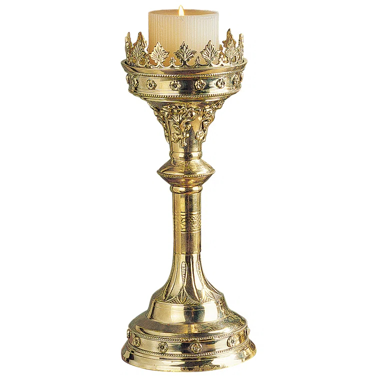 Design Toscano Brass Tabletop Candlestick
