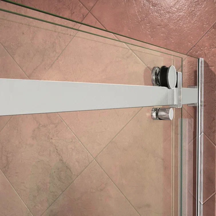 44" - 48" W 74” H Double Sliding Frameless Shower Door