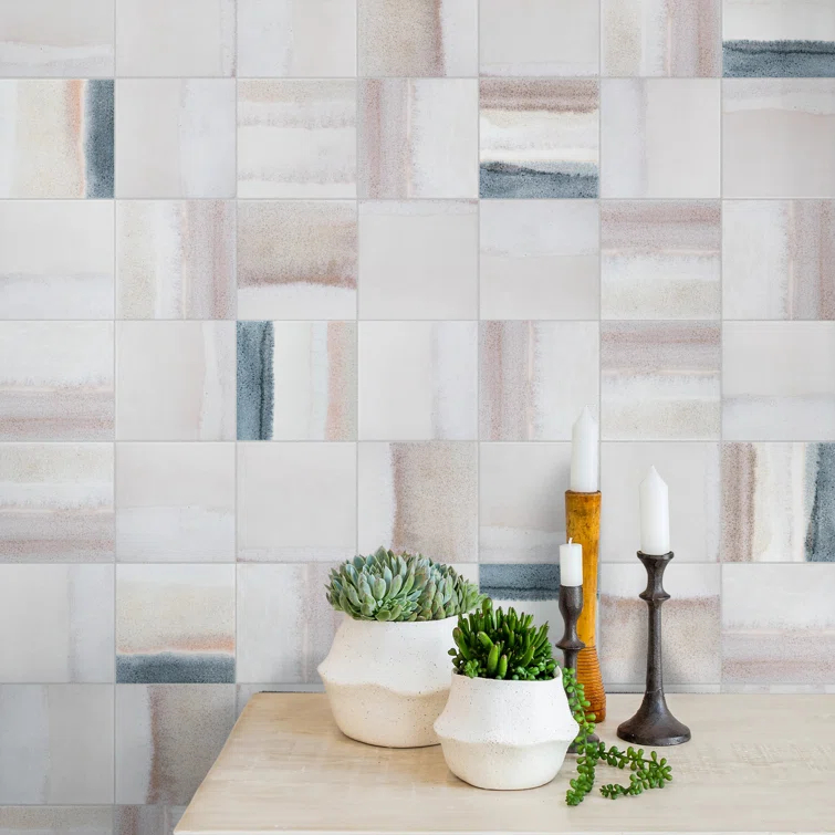 Matter Canvas 6" x 6" Porcelain Stone Look Floor and Wall Tile