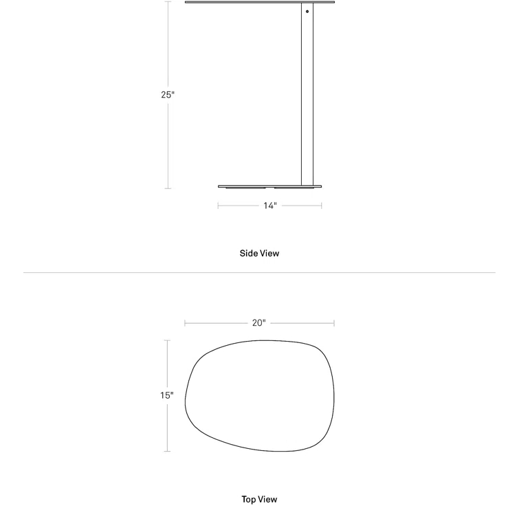 Swole Steel Top End Table