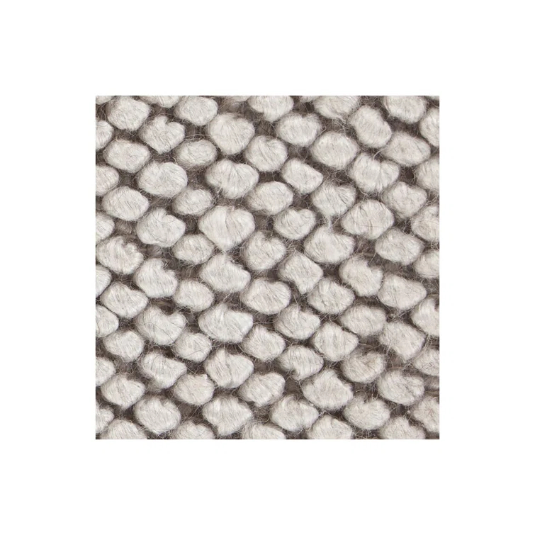 Handmade Burton Gray Wool-Viscose Blend Rectangular Area Rug 9'x13'