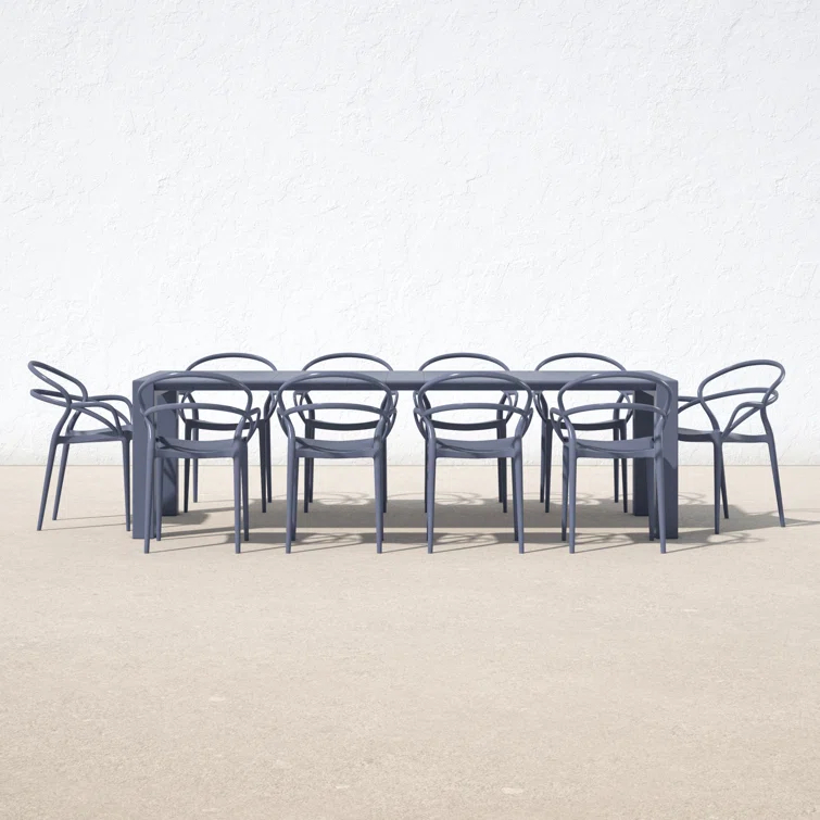 Comet 118'' Rectangular 10 - Person Outdoor Dining Set