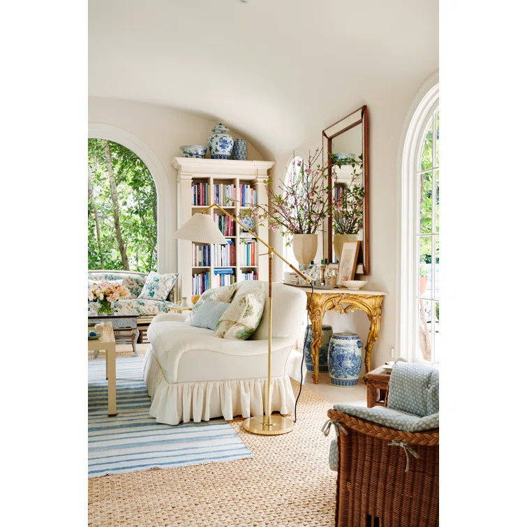 Elyna Floor Lamp - Antique Brass