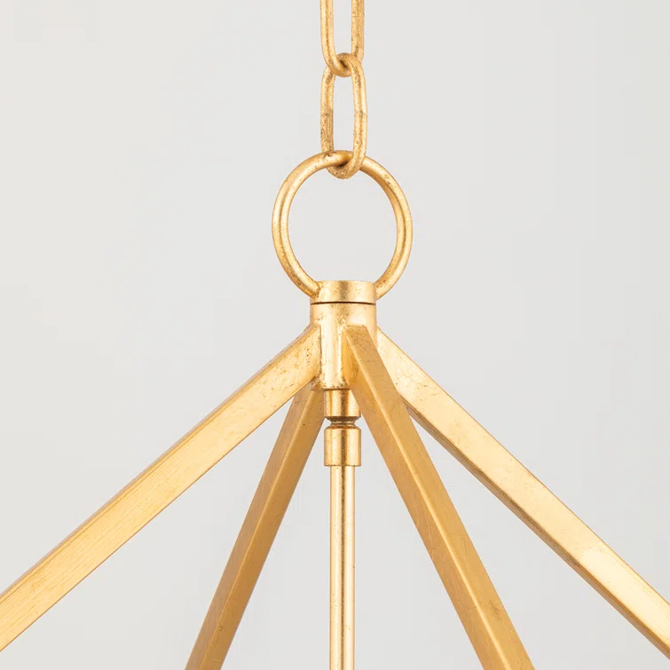 Lena Aged Iron 4-Light Large Pendant for Indoor/Outdoor Use