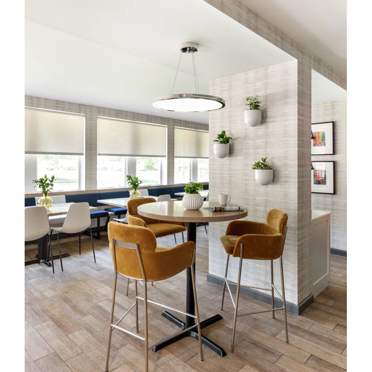 Eastport 36" Polished Nickel LED Glass Pendant