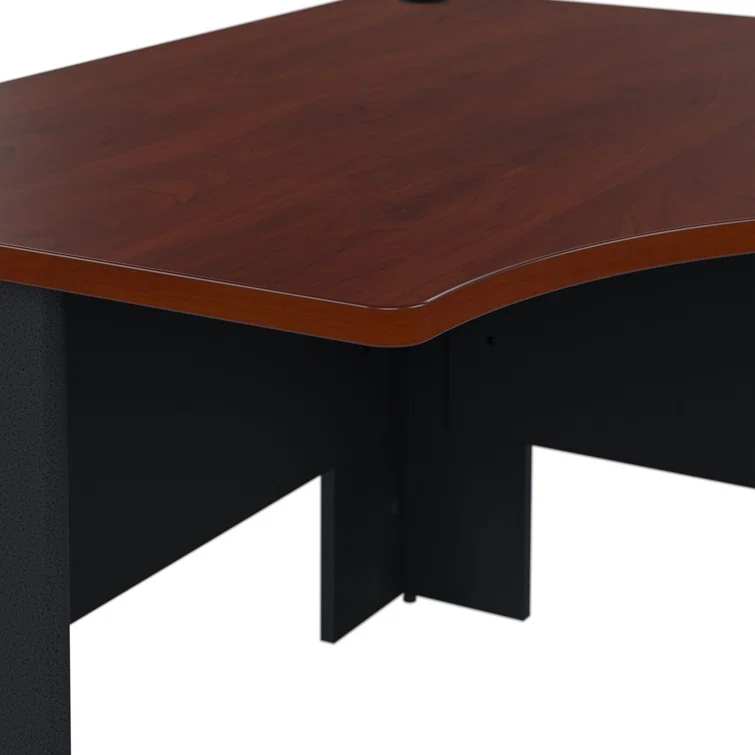 Series A L-Shape Executive Desk with 3 Drawer Mobile Pedestal
