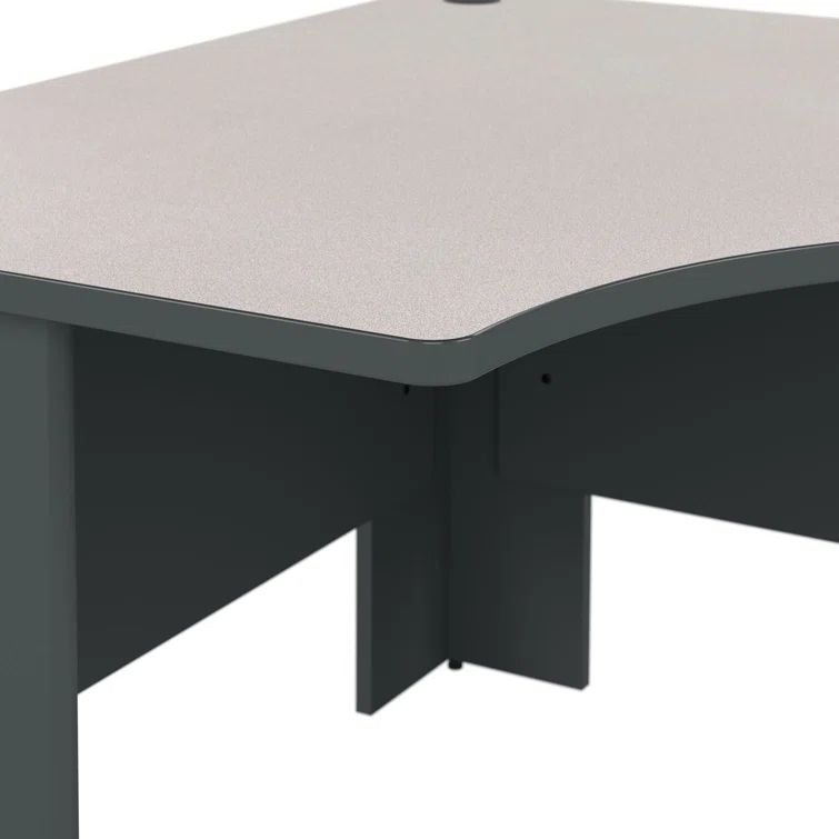 Series A L-Shape Executive Desk with 3 Drawer Mobile Pedestal