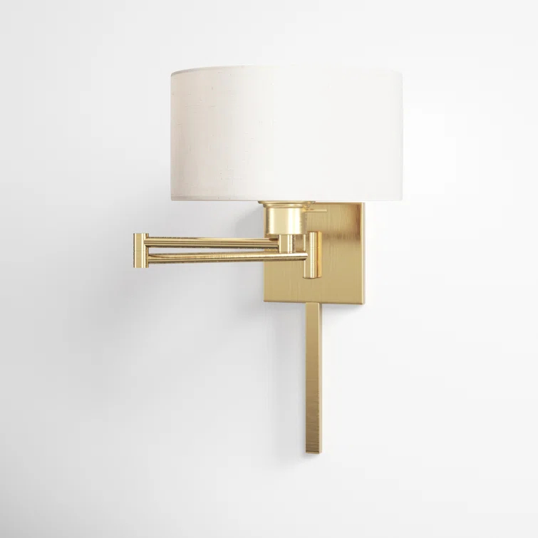 Kevyn Single Light Steel Dimmable Swing Arm Sconce