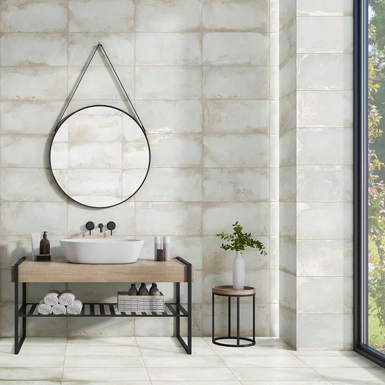 12" x 24" Matte Cement Look Porcelain Wall & Floor Tile (11.62 Sq. Ft. / Case)