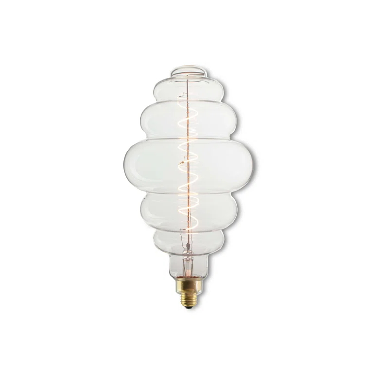 Oversized Bee Hive Clear LED Edison Bulb, 60 Watt Equivalent, E26 Dimmable 2200K