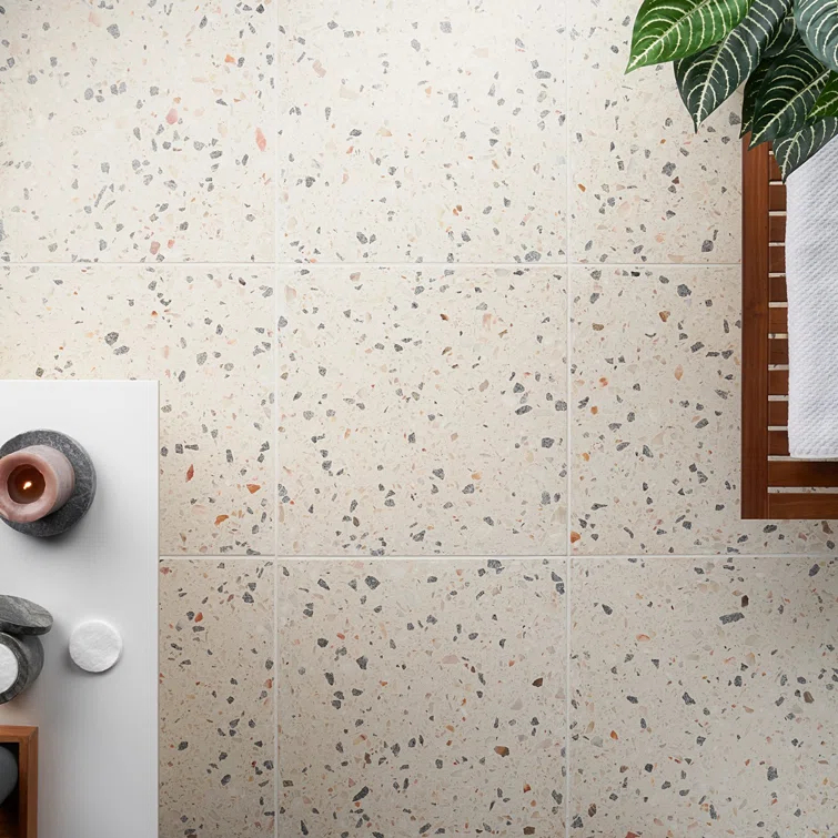 Durham 16.14 in. x 16.14 in. Polished Terrazzo Floor and Wall Tile (3.61 Sq. Ft. / Case)