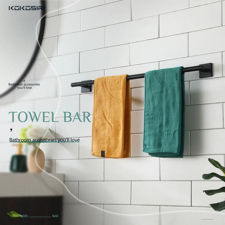 24" Bathroom Towel Bar Wall Mounted