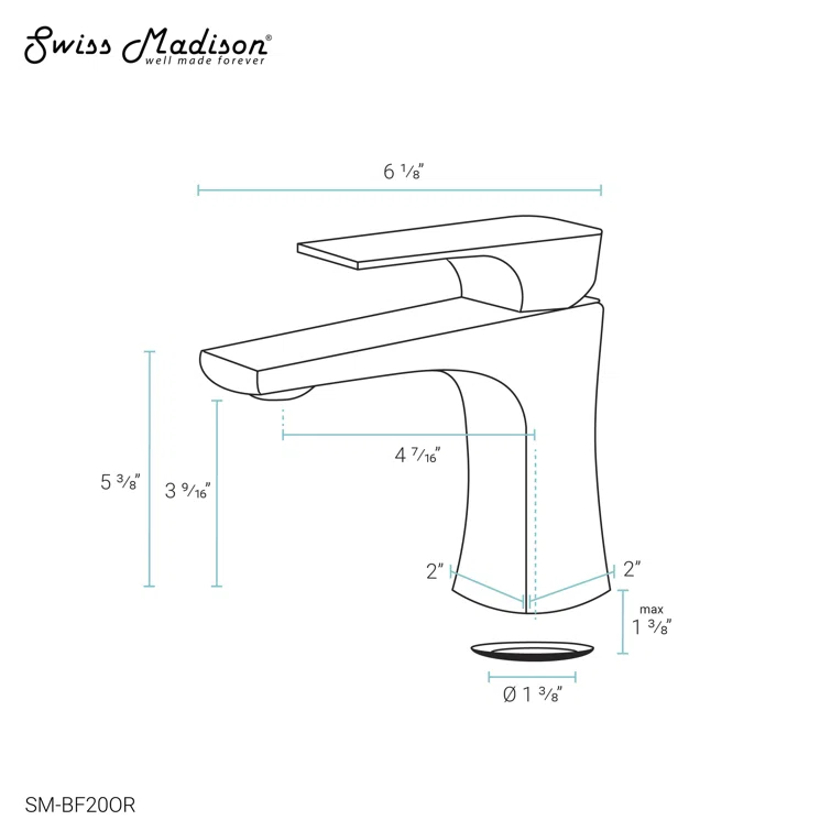 Monaco Single Hole, Single-Handle, Bathroom Faucet