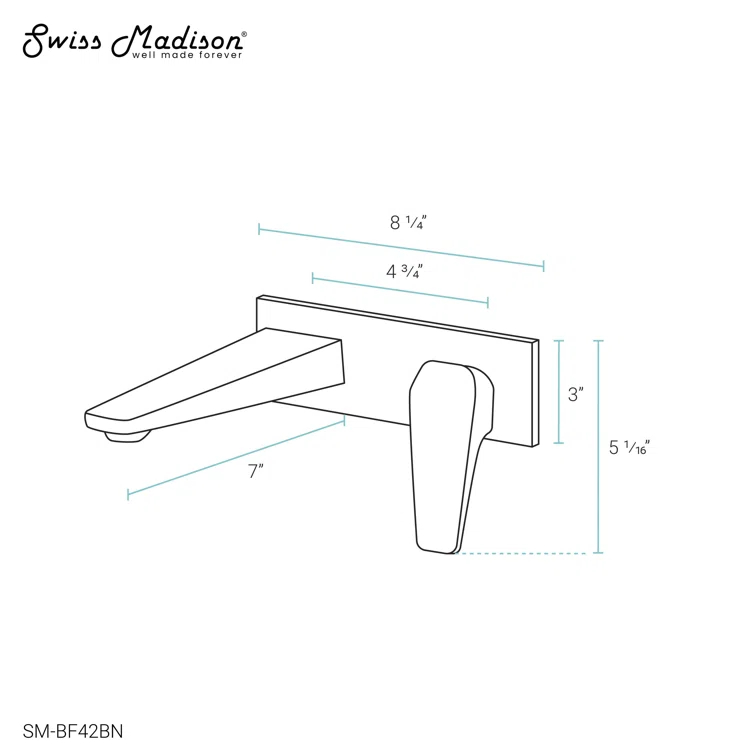 Voltaire Single-Handle, Wall-Mount, Bathroom Faucet