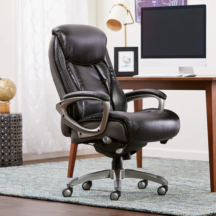 Serta Lautner Executive Office Chair, SmartLayers and ComfortCoils Technology, Adjustable Lumbar
