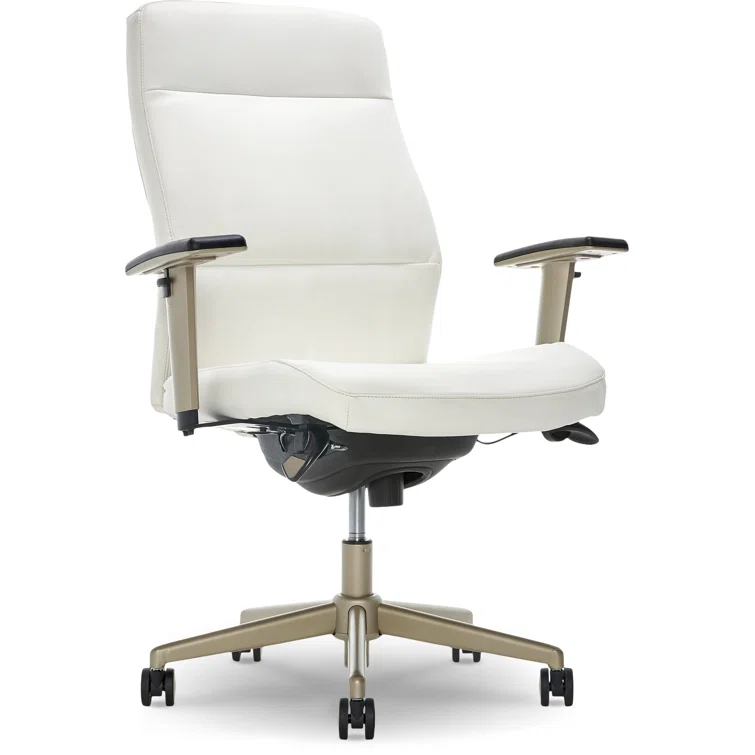 La-Z-Boy Baylor Bonded Leather Adjustable Ergonomic Executive Office Chair with Lumbar Support