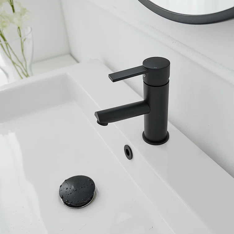 VIBRANTBATH A-96054-Black Single-Hole Single-handle Bathroom Faucet