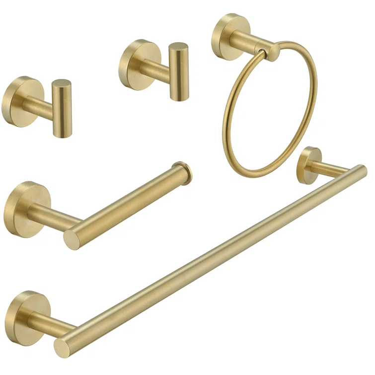 VIBRANTBATH A-91020-BG 5 - Piece Bathroom Hardware Set