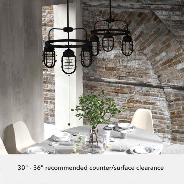 Starklake 3 Light Chandelier Statement Wagon Wheel Chandelier