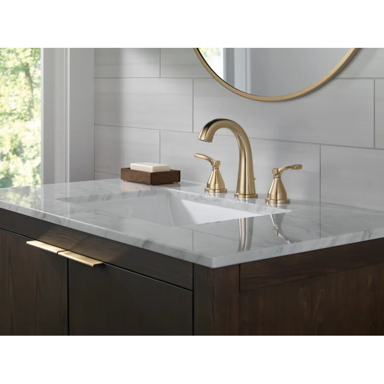 Stryke Widespread Bathroom Faucet with Drain Assembly and DIAMOND™ Seal Technology