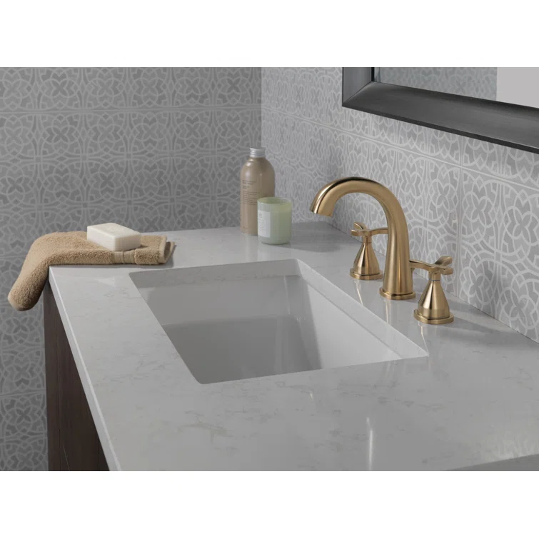 Stryke Widespread Bathroom Faucet with Drain Assembly and DIAMOND™ Seal Technology