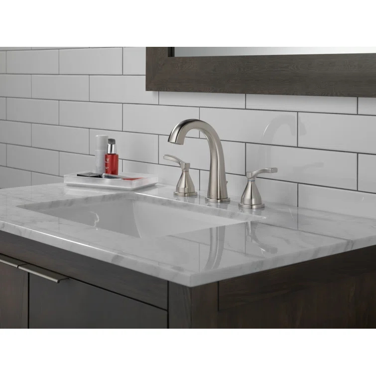 Stryke Widespread Bathroom Faucet with Drain Assembly and DIAMOND™ Seal Technology