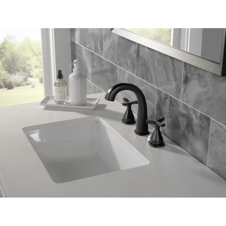 Stryke Widespread Bathroom Faucet with Drain Assembly and DIAMOND™ Seal Technology