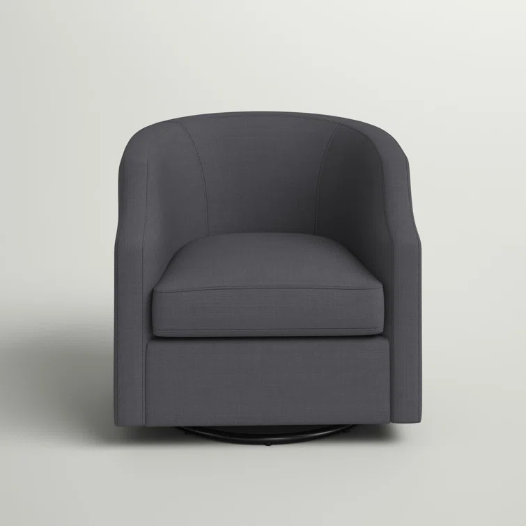 Debbie 77.47cm Wide Polyester Swivel Barrel Chair