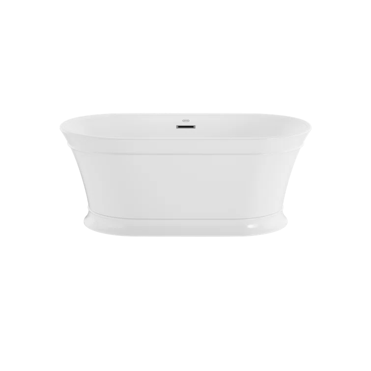 Serafina® 59" x 32" Freestanding Soaking Acrylic Bathtub with Faucet