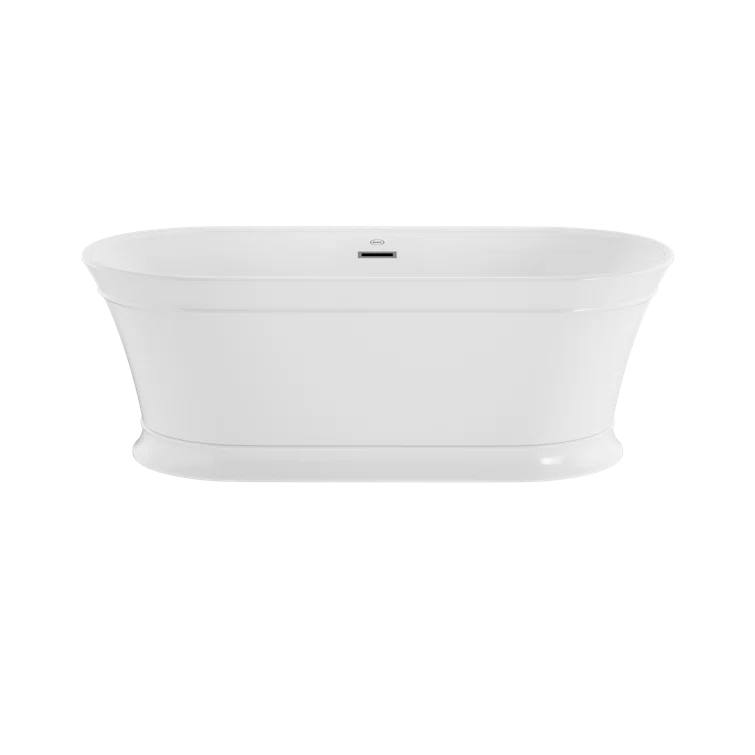 Lyndsay 67" x 32" Freestanding Soaking Acrylic Bathtub with Faucet