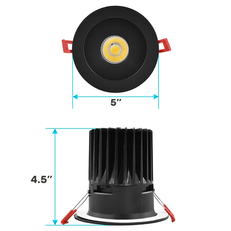 4" Regressed Selectable CCT New Construction LED Canless Recessed Lighting Kit