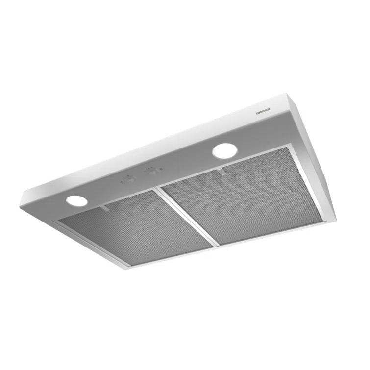 Broan Glacier 30-Inch 300 Max Blower CFM 5 Sones Range Hood