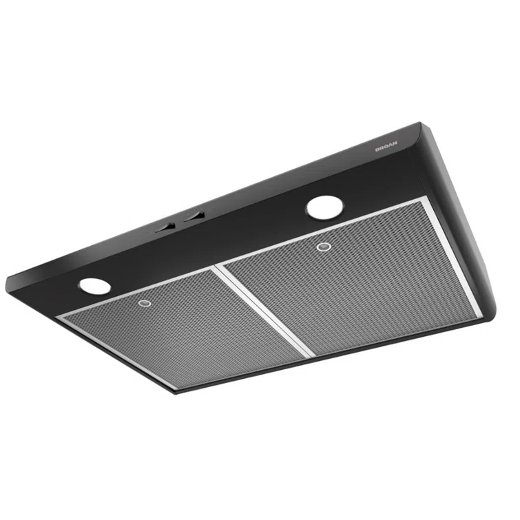 Broan NuTone Broan NuTone 30" Steel 250 CFM Convertible Under Cabinet Range Hood with Mesh Filter BKSH130BL