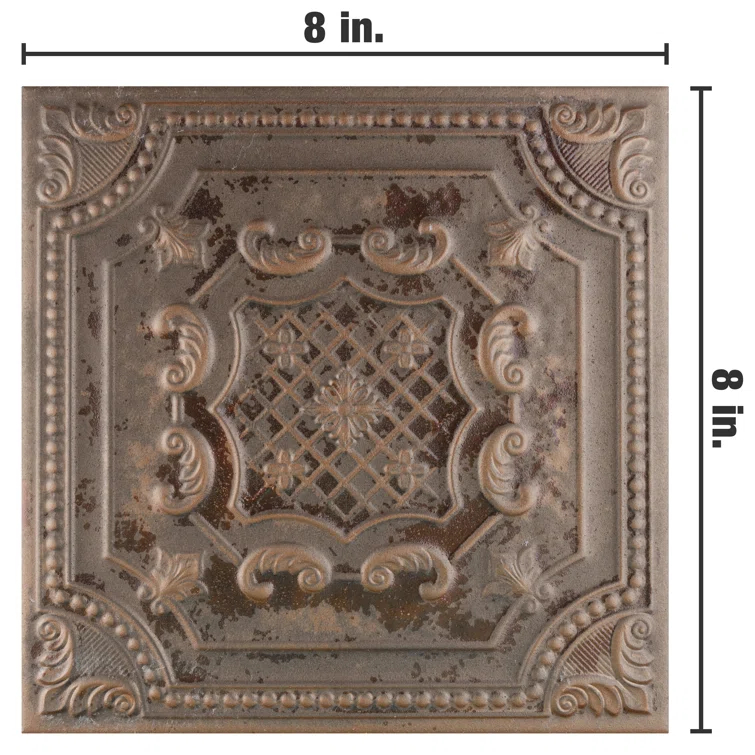 Fitz 8" x 8" Ceramic Patterned Wall Tile