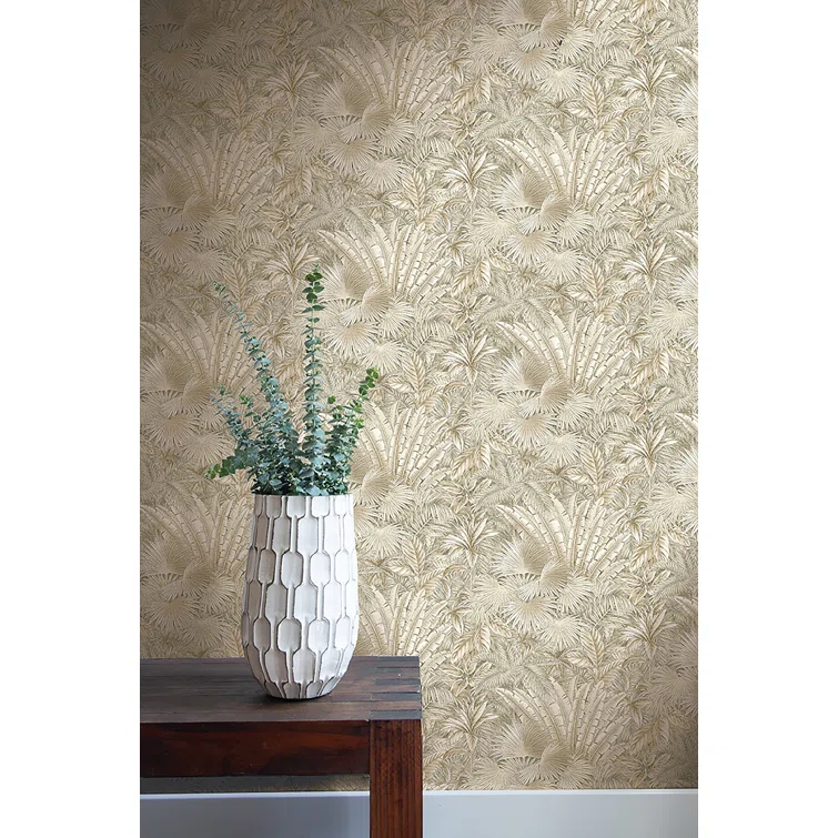 Tommy Bahama Bahamian Breeze Palm 18' L x 20.5" W Peel & Stick Wallpaper Roll